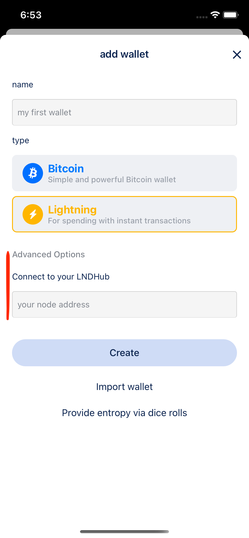 Bluewallet Bitcoin wallet app interface guide example 2